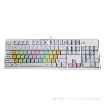 Customized Game Keyboard, Manufacture in China, 104 Keys, with Standard Keyboard Layout